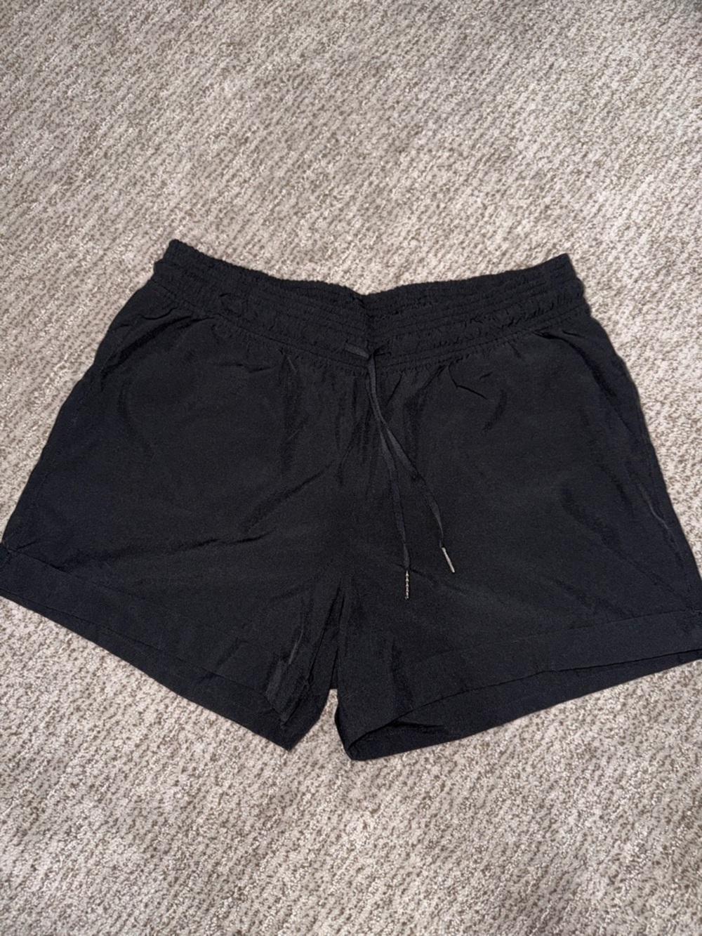 Gaiam Women's Black Drawstring Casual Shorts
